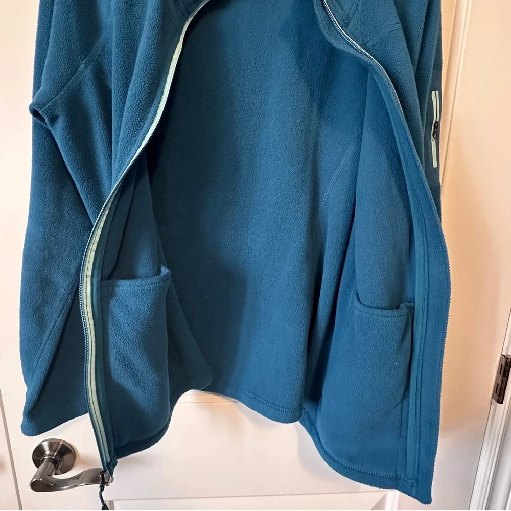 Eddie Bauer First Ascent full zip fleece jacket - teal sz Med - Picture 8 of 12